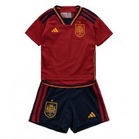 Spania Fotballklær Hjemmedraktsett Barn VM 2022 Kortermet (+ korte bukser)